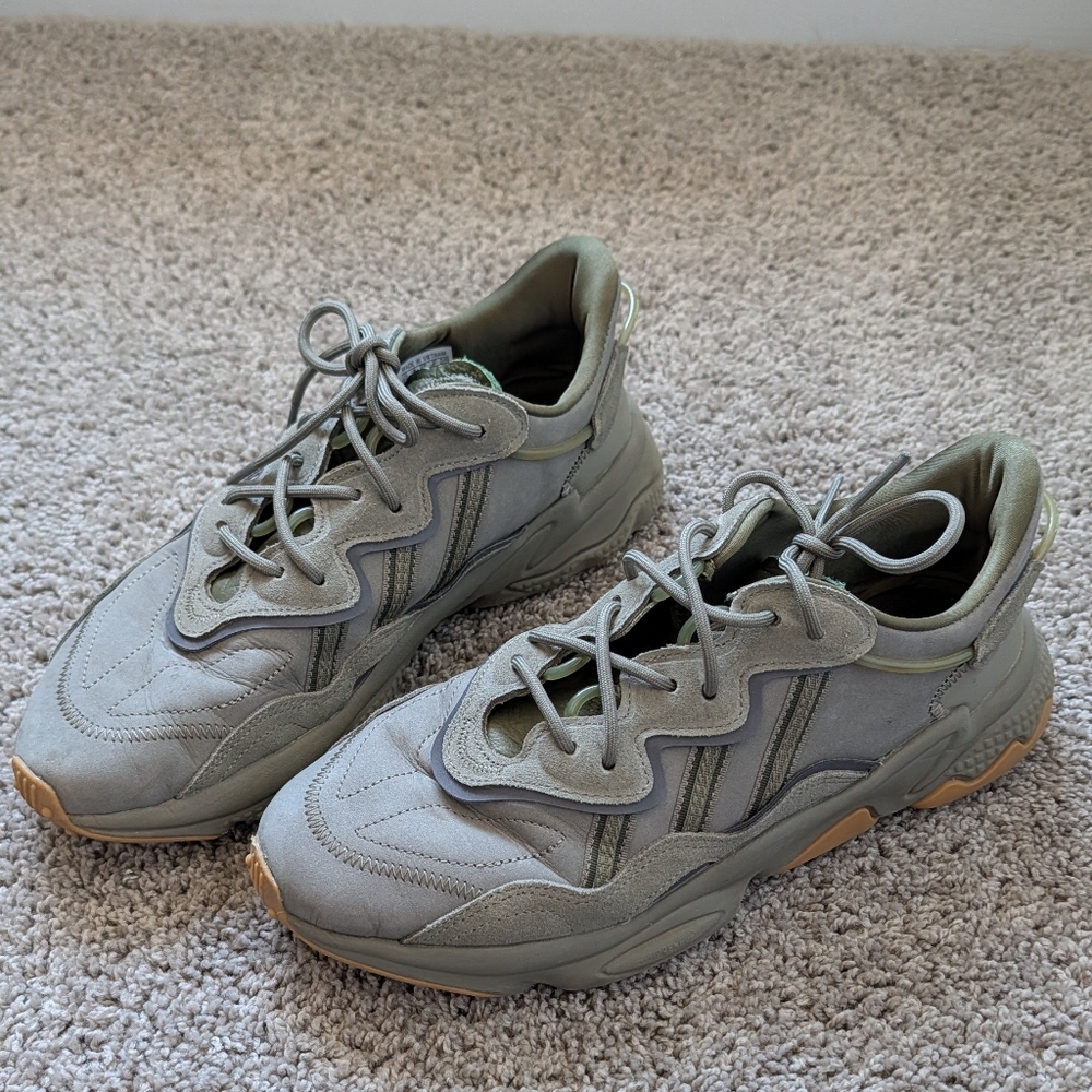 Adidas Ozweego Men's Olive Green Sneakers Size 10